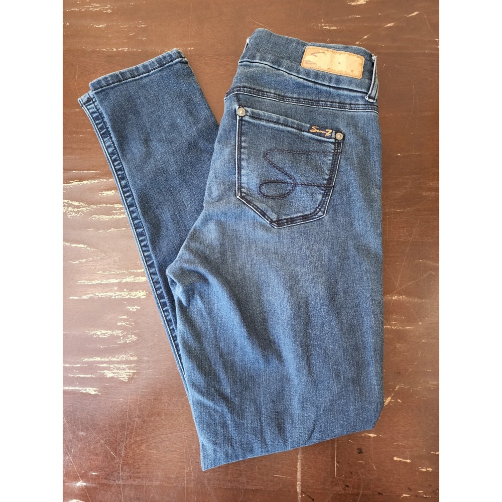 Silver Womens Skinny Jean 10 (29x30) Stretch Whiskered